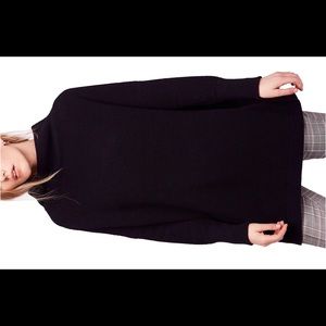 Free people ottoman slouchy tunic sweater- black